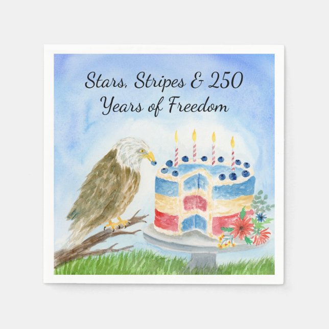 250th Independence Day Bald Eagle Pappersservett (Framsidan)