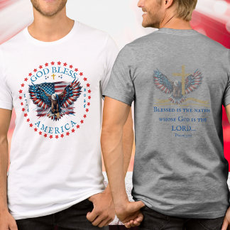 250th US God Bless America Blessed is the Nation T Shirt