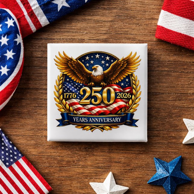250th USA Anniversary Eagle Emblem  Knapp (Skapare uppladdad)
