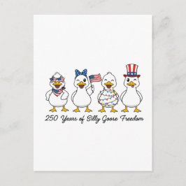 250th Years of Silly Goose Freedom Semiquincentenn Meddelande Vykort