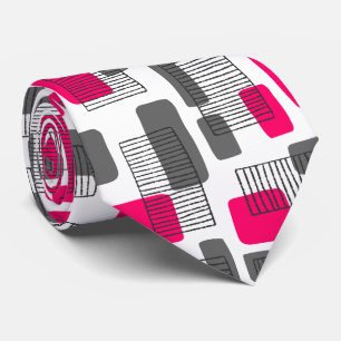 251215 - Neon Red och Grått Slips