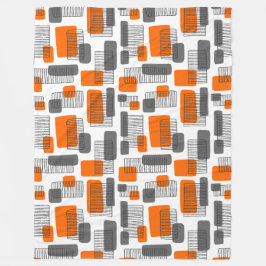 251215 - Orange och Grått Fleecefilt