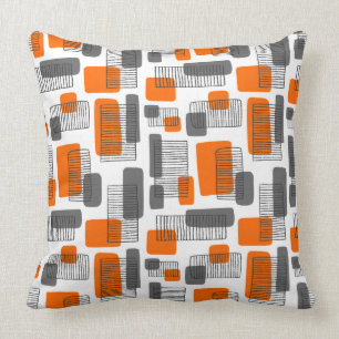 251215 - Orange och grått Kudde