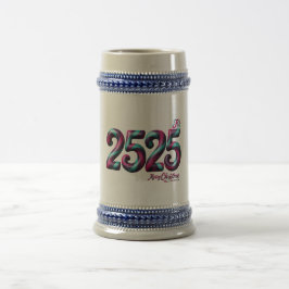 2525 jul STEIN, BLÅ/GRÅ 22 OZ / VIT/GULD Sejdel