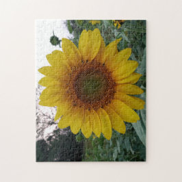 252 Piece Puzzle Featuring a Bold Sunflower Photo Pussel