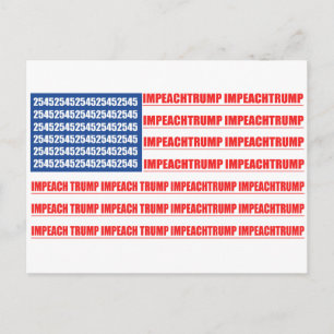 2545 Flagga impeach Trump Vykort