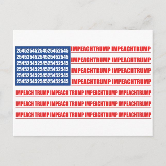 2545 Flagga impeach Trump Vykort (Framsida)