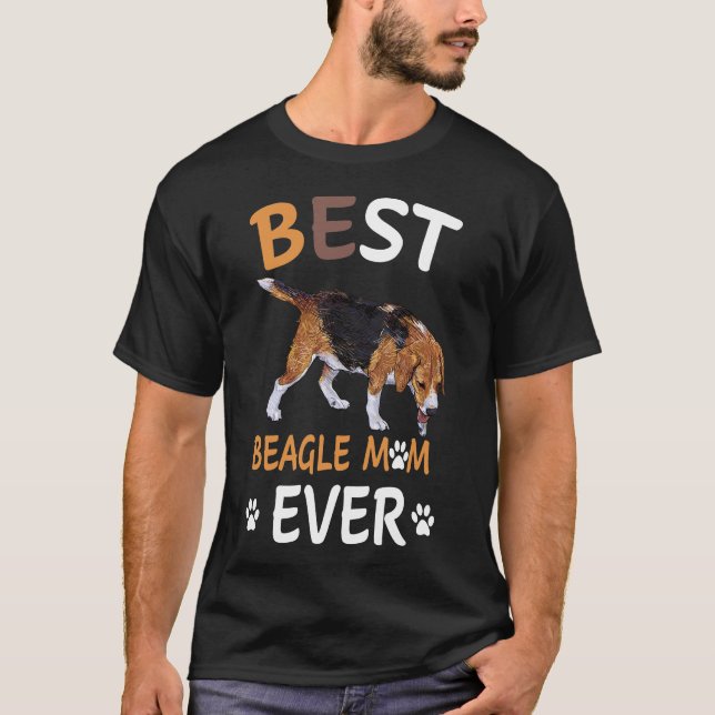254 Bästa Beagle Mamma någonsin T Shirt (Framsida)