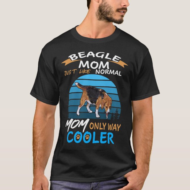 254 Beagle Mamma Cooler T Shirt (Framsida)