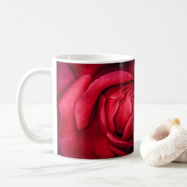 2555-Röd ros-kaffe Mugg