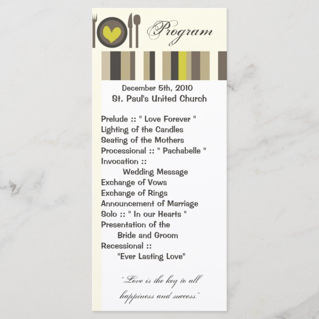 25 4 x 9 Bröllopsprogram Bröllop China Middag Tall Program (Framsida)