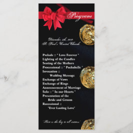 25 4 x 9 Bröllopsprogram marin bläckfisk, enhetlig Program