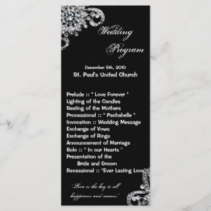 25 4x9 Bröllopsprogram Diamond Necklace Jewlery Program