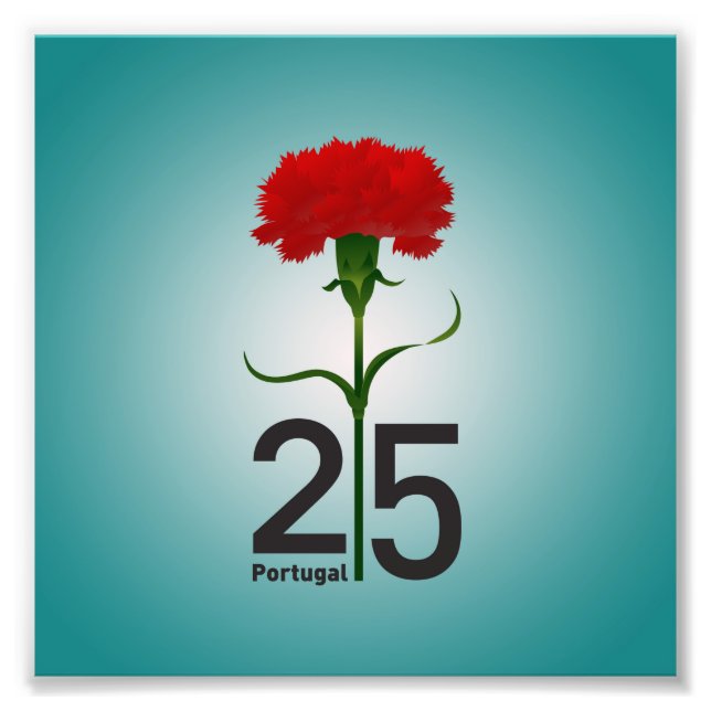 25 april, Carnation Revolution, Portugal Fototryck (Framsidan)