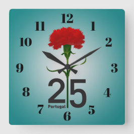 25 april, Carnation Revolution, Portugal Fyrkantig Klocka