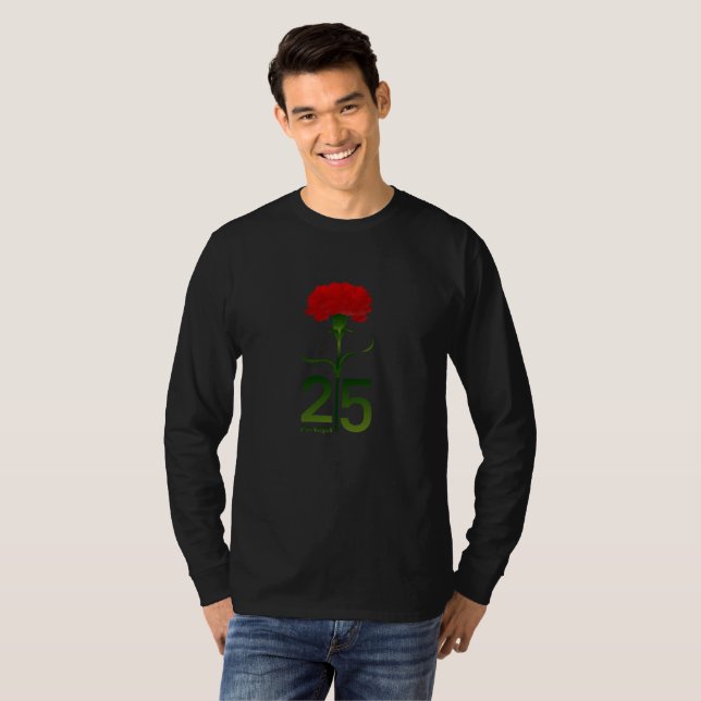 25 april, Carnation Revolution, Portugal T Shirt (Hel framsida)