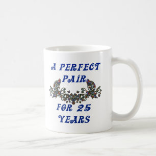 25 år årsdag kaffemugg