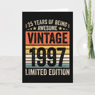 25 år av att vara fantastisk Vintage 1997 Kort