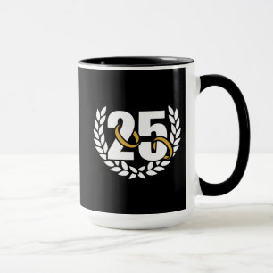 25 år efter bröllop årsdagen i silver mugg