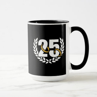 25 år efter bröllop årsdagen i silver mugg