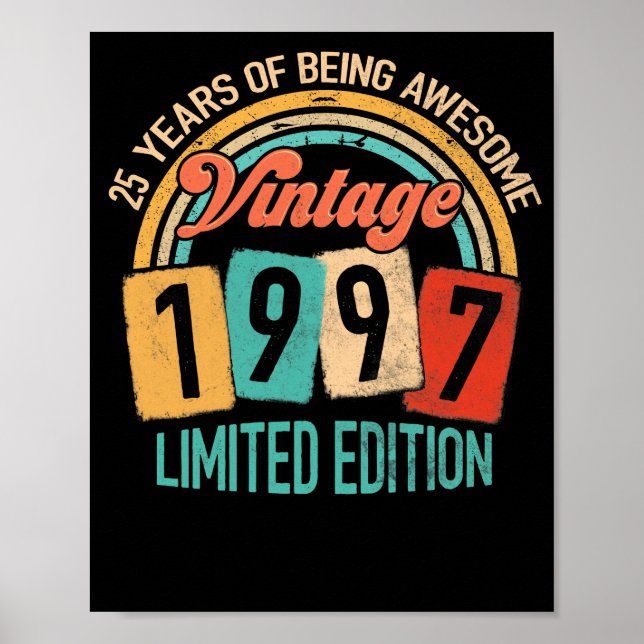 25 år gammal i Fantastisk 1997, 25:e födelsedagen Poster (Framsidan)