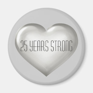 25 år Stark Silver Heart-jubileumsmagnet Magnet
