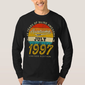 25-årig Fantastisk sedan juli 1997 25:e födelsedag T Shirt