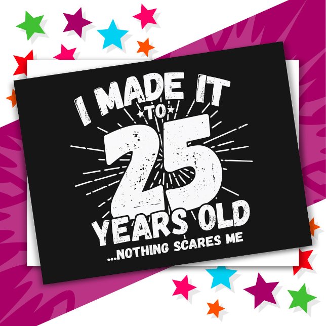 25 Årig Sarksatisk Meme Rolig 25-årsdag Vykort (Skapare uppladdad)