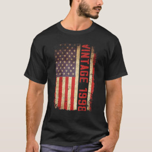 25-årig Vintage 1998 Amerikansk Flagga 25:e födels T Shirt