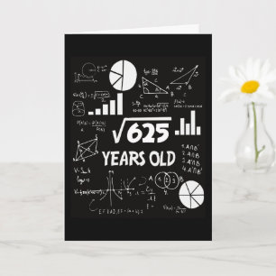 25-åriga Bday Math Teacher 25:e födelsedagsgåva Kort