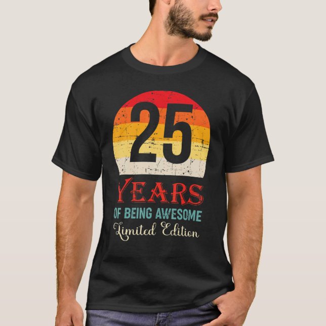 25 års ålder vid Fantastisk 25:e födelsedagen T Shirt (Framsida)
