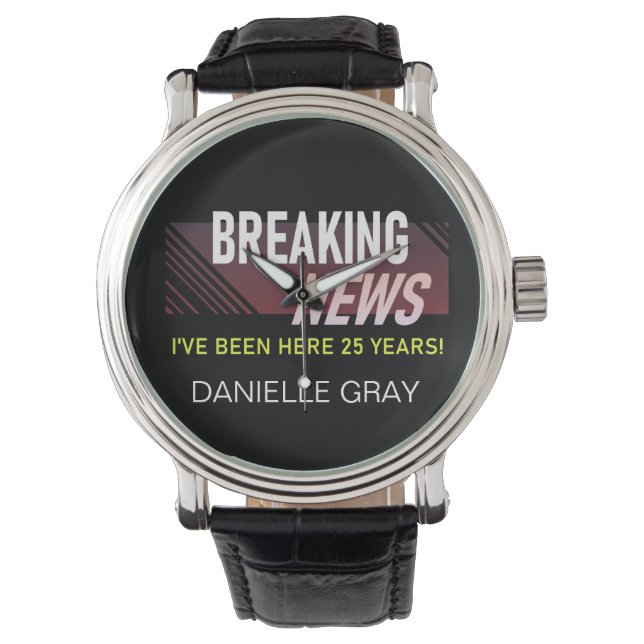 25 års arbetsårsdag - uppskattning av medarbetare armbandsur (Framsida)