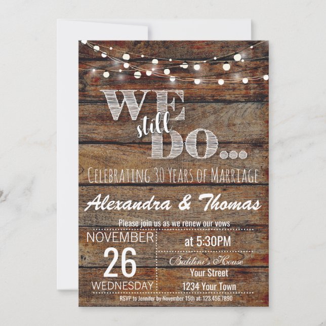 25-års bröllopsdag, Vi firar fortfarande bröllopsd Inbjudningar (Framsida)