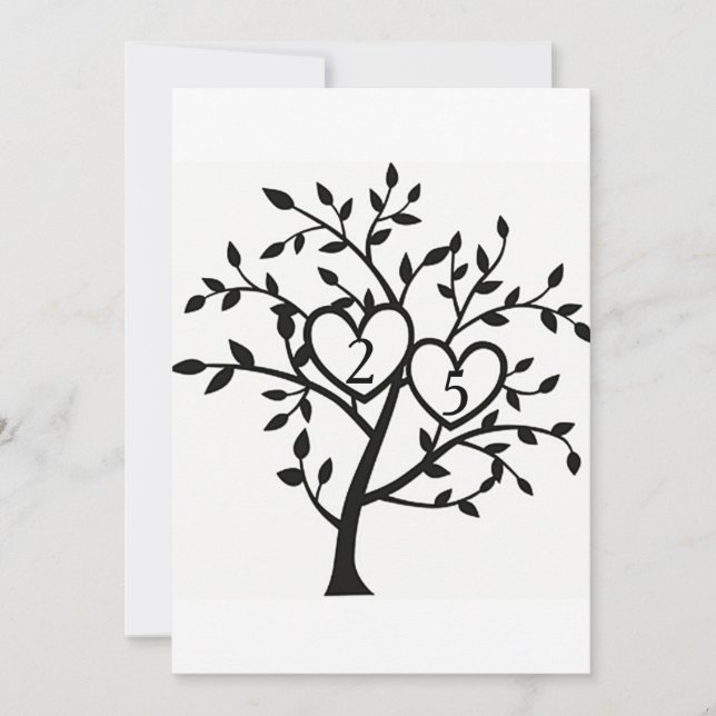 25-ÅRS BROLLopsfest INVITATION Inbjudningar (Framsida)