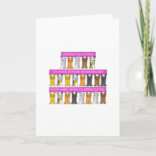 25 års Grattisar på arbetsårsdagen för matsalar Kort