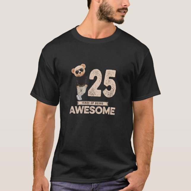 25-års Pojke Flicka 25 År Tjugofem T Shirt (Framsida)