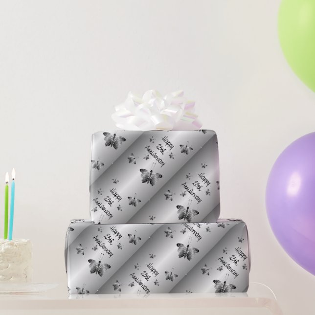 25-års silverbröllopsdag presentpapper (Festgåvor)