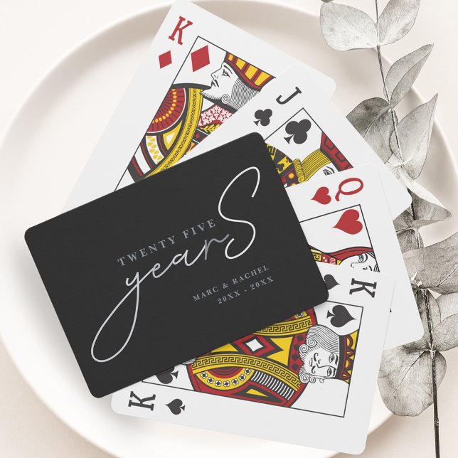 25-års silverbröllopsfavoriter casinokort (Skapare uppladdad)