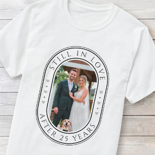 25-års silverbröllopsjubileum Anpassad bild T Shirt
