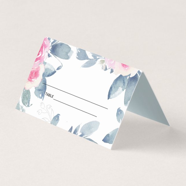 25 ÅRSÅR 25: MJÖLKBLÅS  BLOMMIGT KORT (Framsida)