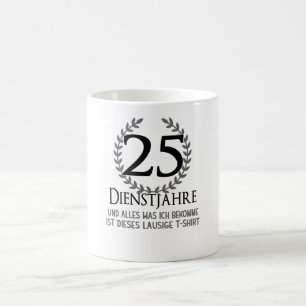 25-årsdag för anställda kaffemugg