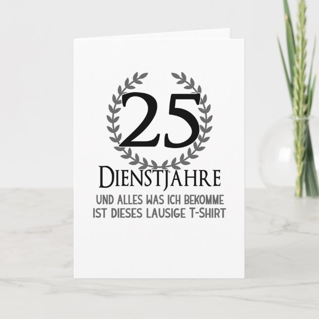 25-årsdag för anställda kort (Framsida)