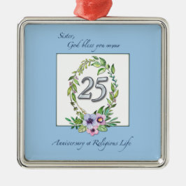 25-årsdagen av katolska nuandemeningen och Silver Julgransprydnad Metall