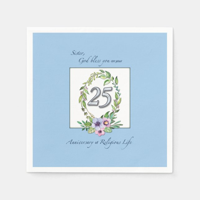 25-årsdagen av katolska nuandemeningen och Silver Pappersservett (Framsidan)