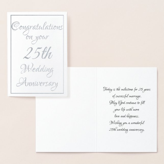 25-årsdagen folierat kort (Display)