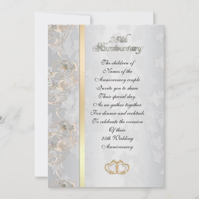 25-årsdagen för föräldrarnas inbjudan (Framsida)