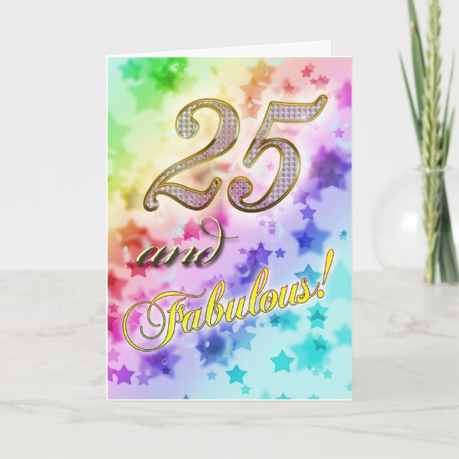 25-årsdagen för någon Fabulous Kort (Framsida)