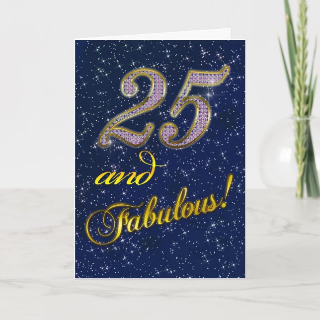25-årsdagen för någon Fabulous Kort (Framsida)