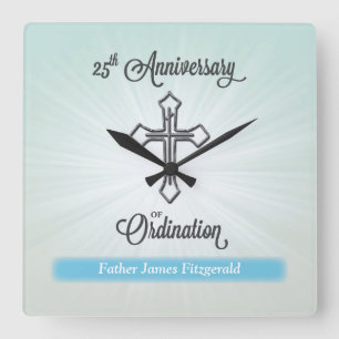 25-årsdagen för ordination, Square Gift Fyrkantig Klocka
