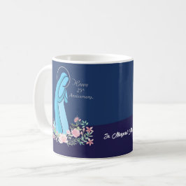 25-årsdagen för Religiösa Life Nun Rosa Flower Kaffemugg